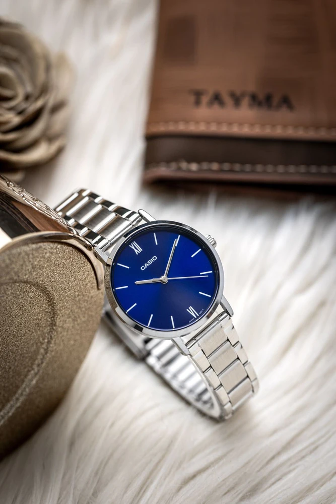 Casio LTP-VT02D-2A moteriškas laikrodis + dėžutė