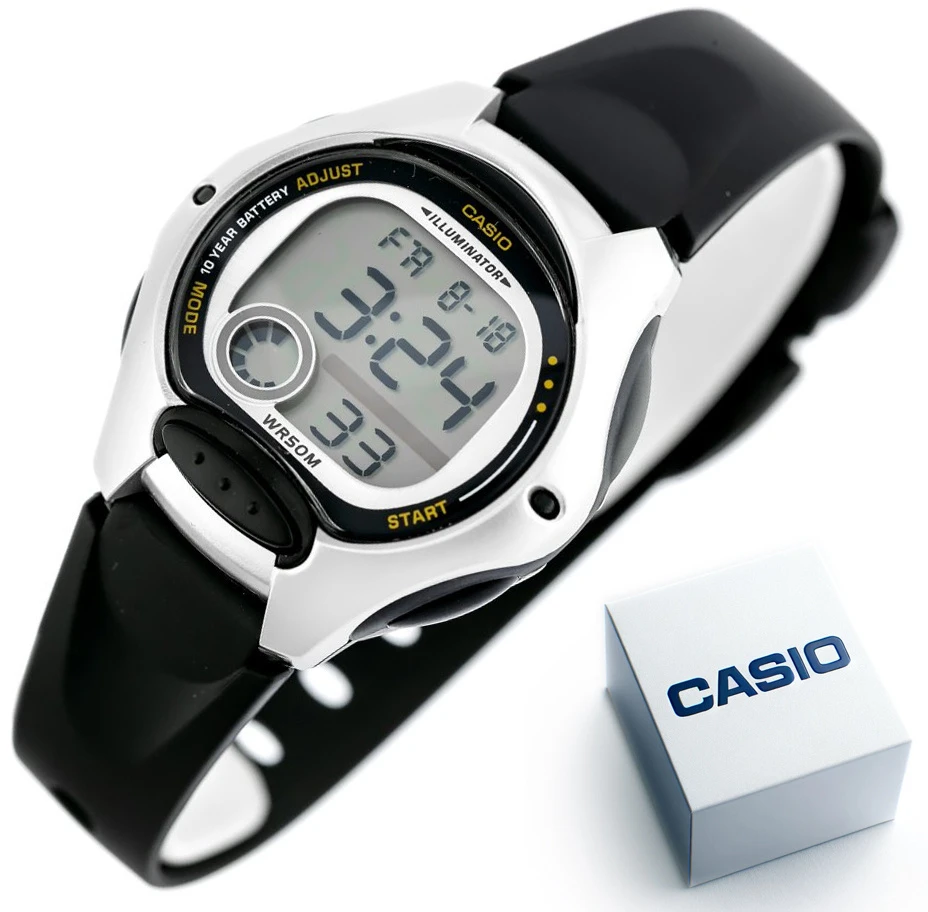 Casio LW-200-1AVEF rankinis laikrodis Elektroninis Lizdinė Juoda, Sidabras