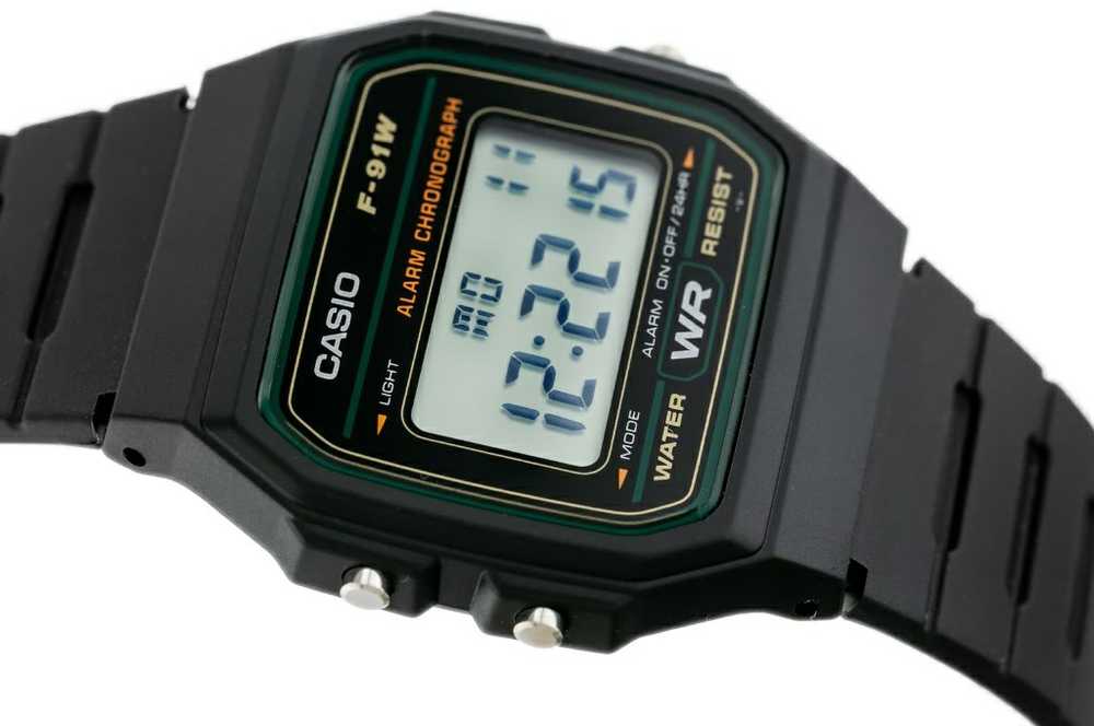 Laikrodis vyrams CASIO F-91WM-3DG (zd102c) + dėžutė