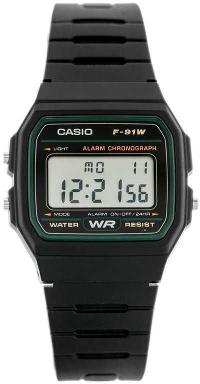 Laikrodis vyrams CASIO F-91WM-3DG (zd102c) + dėžutė