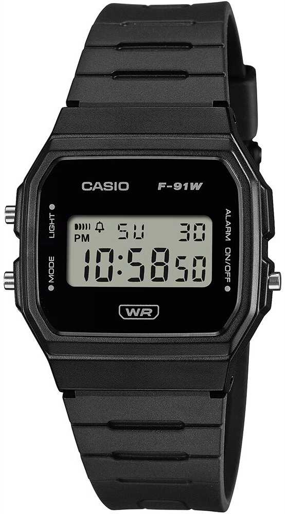 Laikrodis CASIO MEN'S WATCH F-91WB-1ADF + BOX