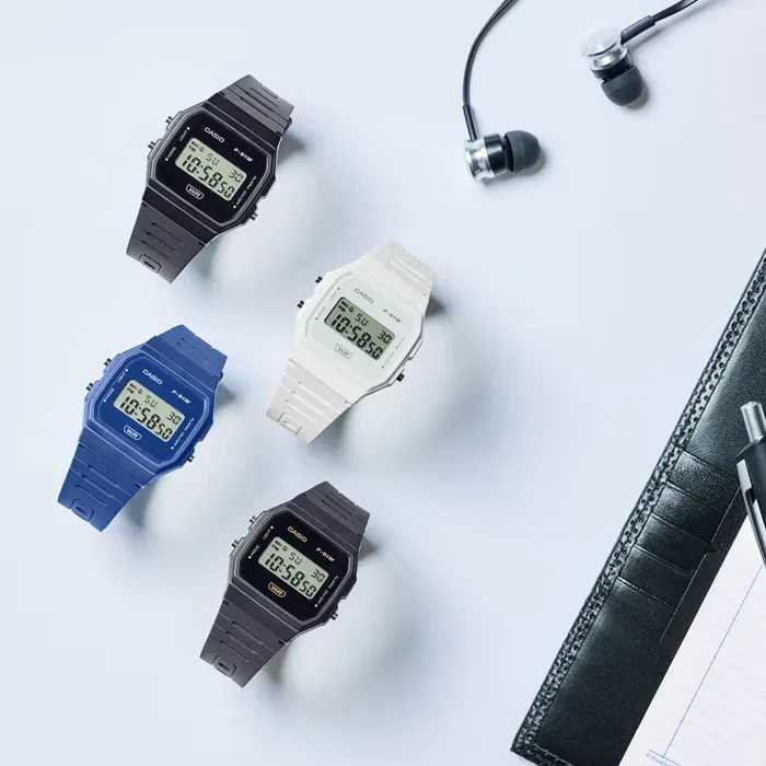 Laikrodis CASIO MEN'S WATCH F-91WB-1ADF + BOX