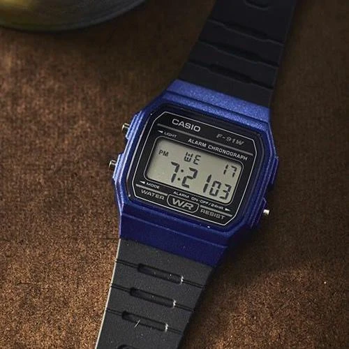 Laikrodis Casio F-91WM-2A, Mėlynas