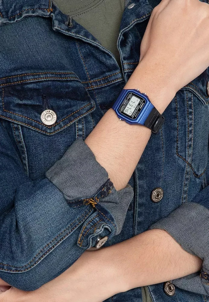 Laikrodis Casio F-91WM-2A, Mėlynas