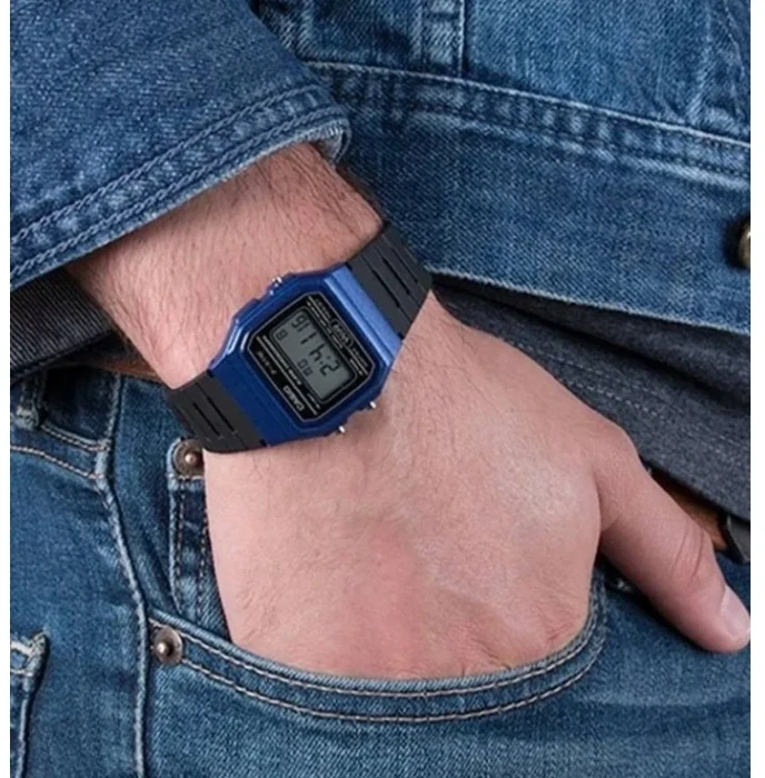 Laikrodis Casio F-91WM-2A, Mėlynas