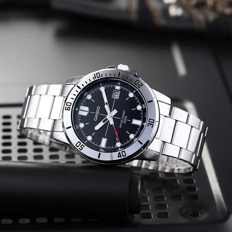 CASIO VYRIŠKAS LAIKRODIS MTP-VD01D-1EV (zd185a) + DĖŽUTĖ