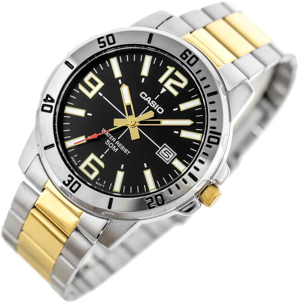 Laikrodis CASIO MEN'S WATCH MTP-VD01SG-1B + BOX