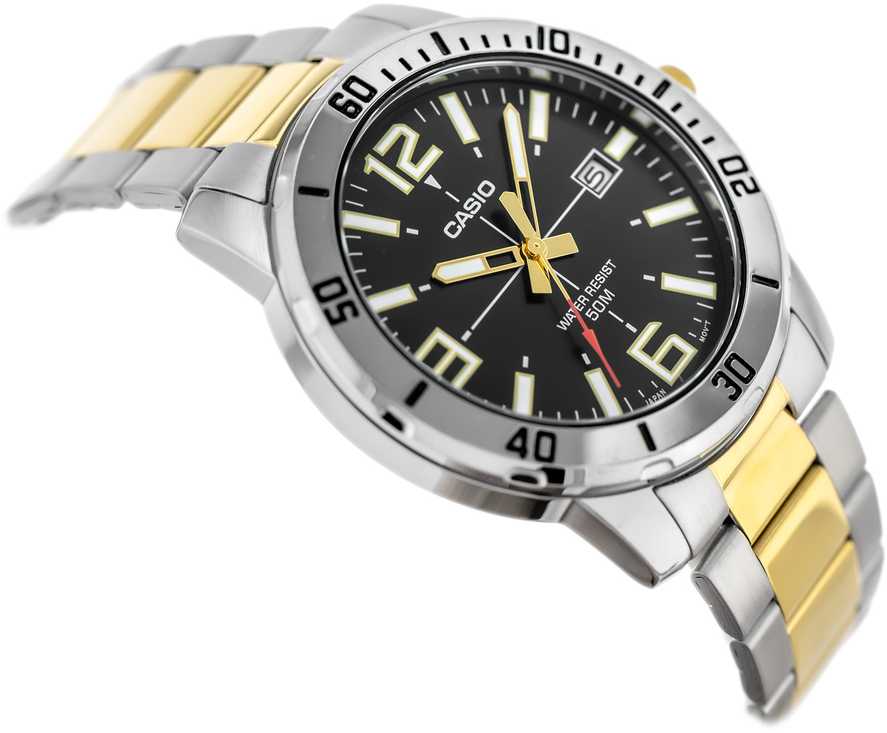 Laikrodis CASIO MEN'S WATCH MTP-VD01SG-1B + BOX