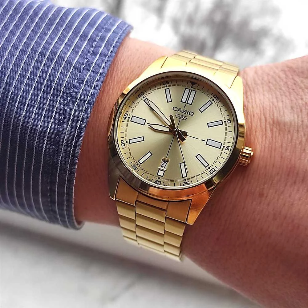 Laikrodis CASIO MEN'S WATCH MTP-VD02G-9EUDF (zd217d) + BOX