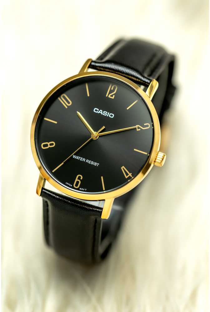 Laikrodis CASIO MEN'S WATCH MTP-VT01GL-1B2 + BOX