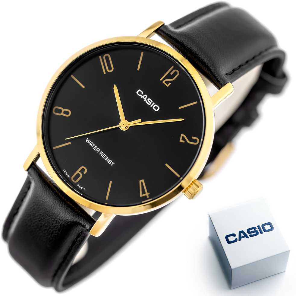 Laikrodis CASIO MEN'S WATCH MTP-VT01GL-1B2 + BOX