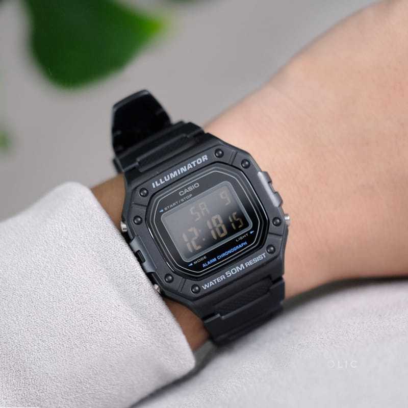 Laikrodis CASIO MEN'S WATCH W-218H-1B + BOX