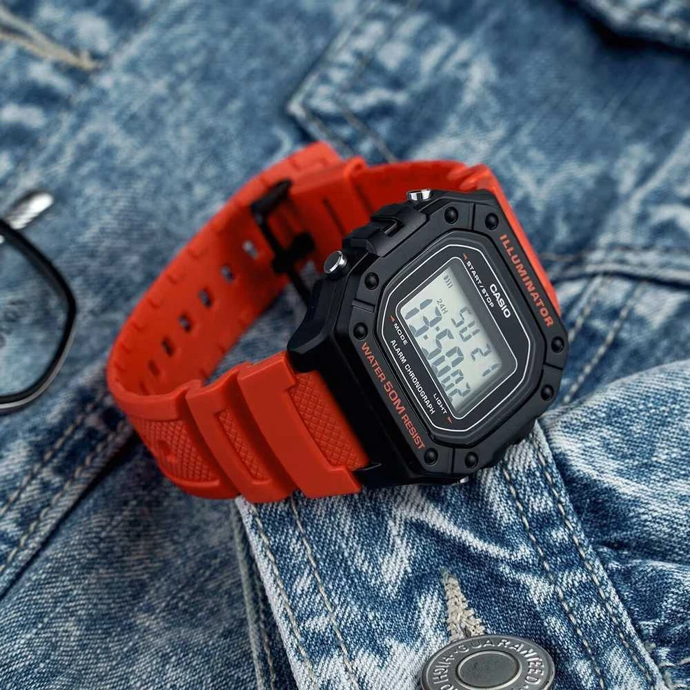 Laikrodis vyrams CASIO W-218H-4B + dėžutė