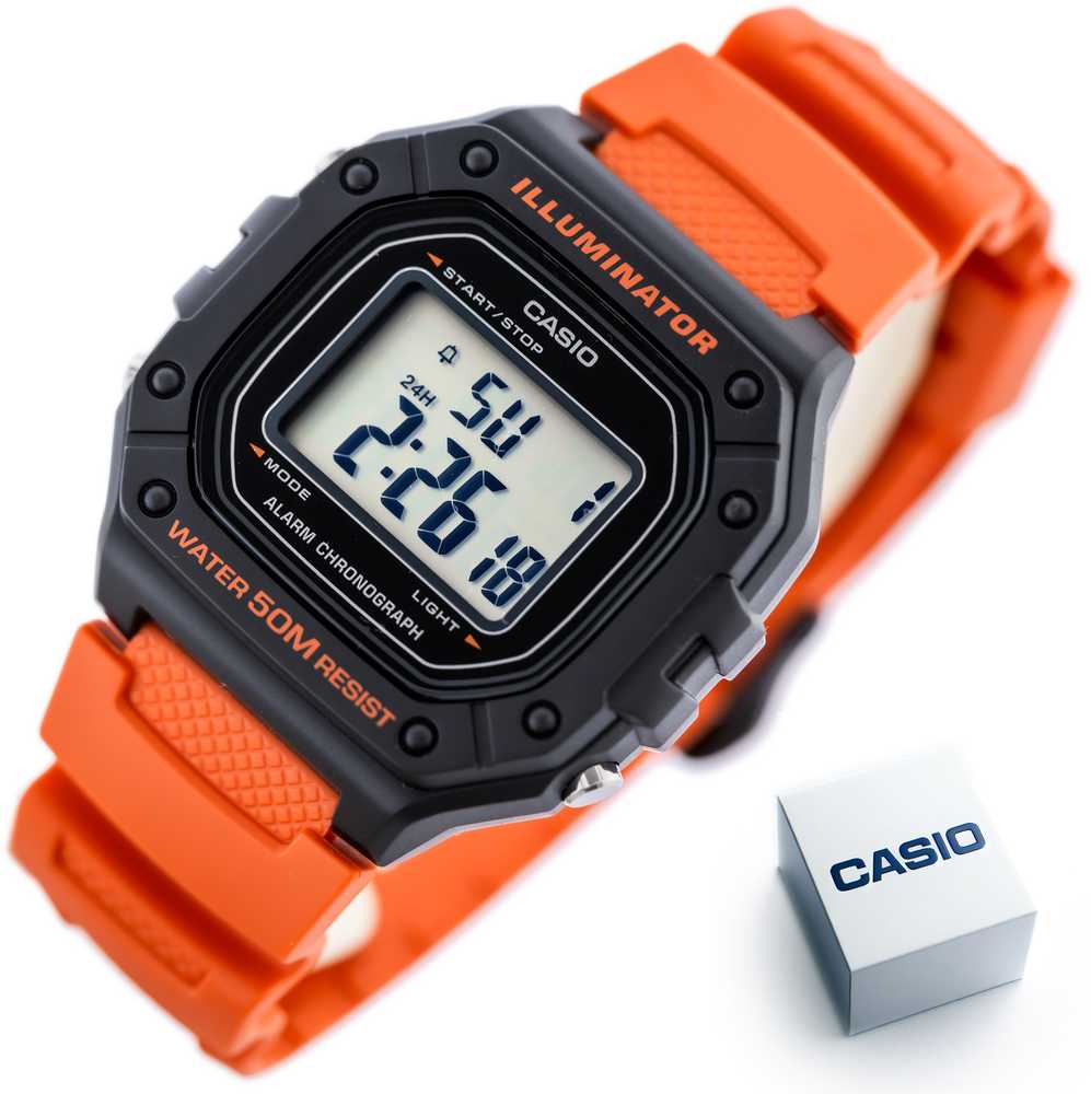 Vyriškas laikrodis CASIO W-218H-4B2 + BOX