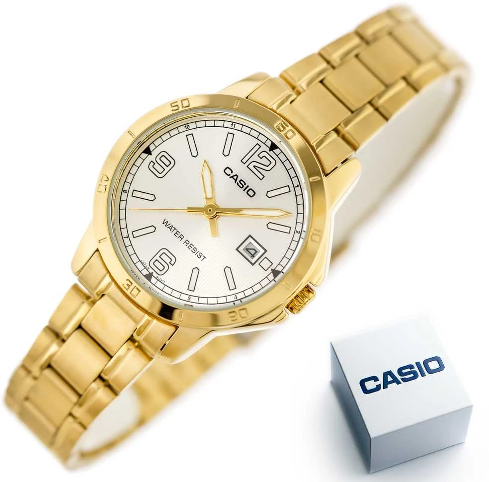 Casio moteriškas laikrodis LTP-V004G-7B2 (zd642b) + dėžutė