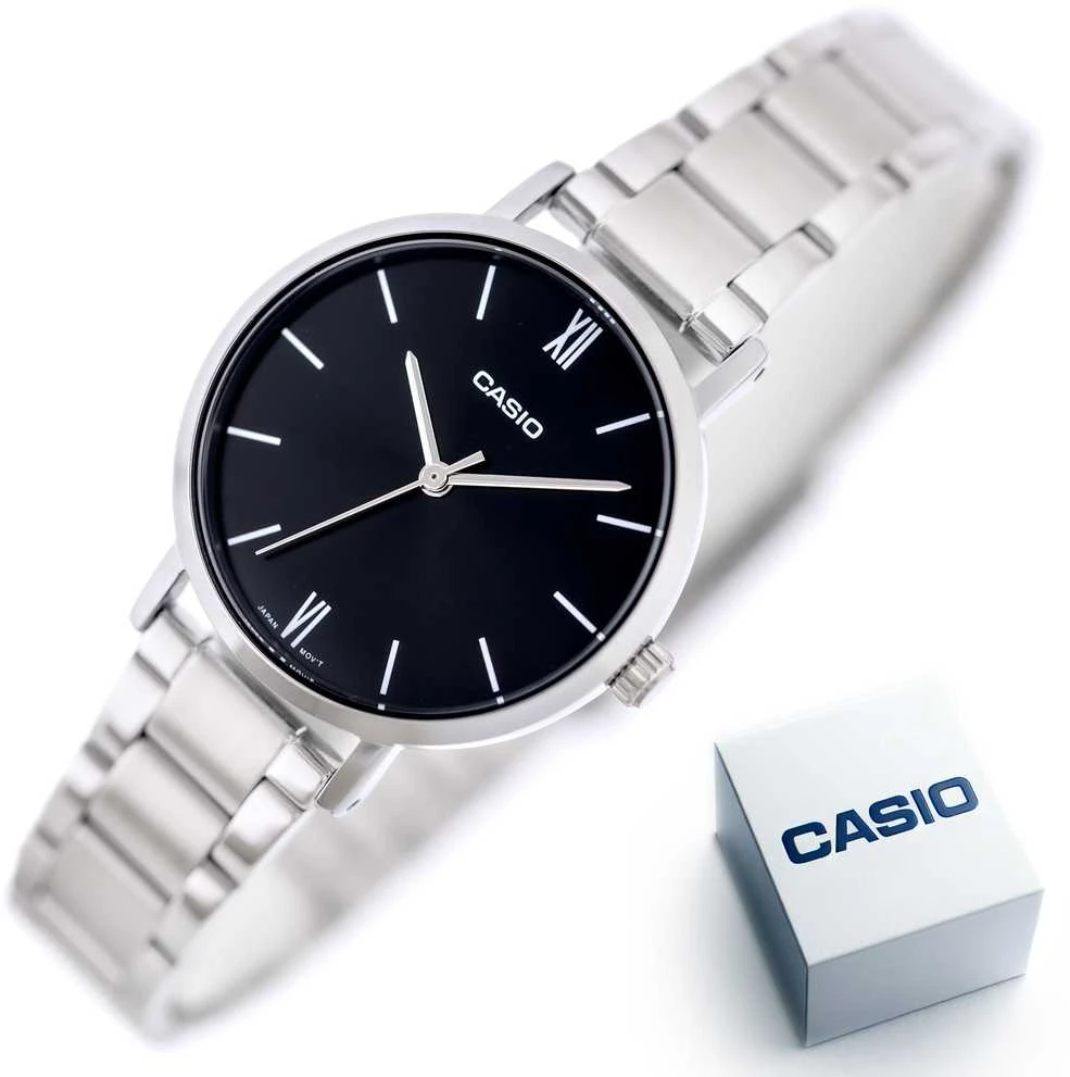 CASIO MOTERIŠKAS LAIKRODIS LTP-VT02D-1A + DĖŽUTĖ