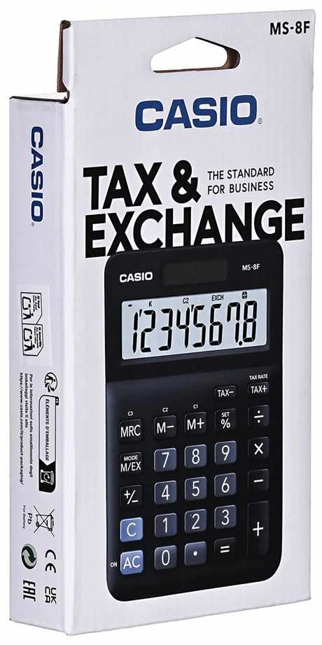 Casio MS-8F juodas office skaičiuotuvas