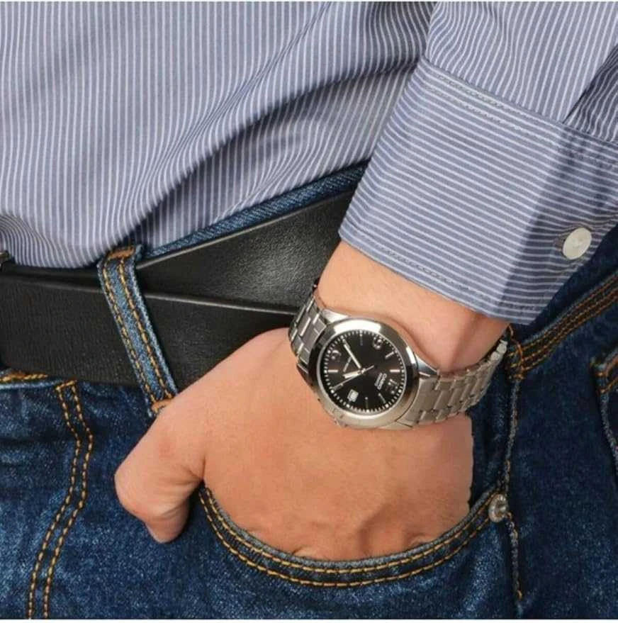 Casio MTP-1215A-1ADF vyriškas laikrodis + dėžutė