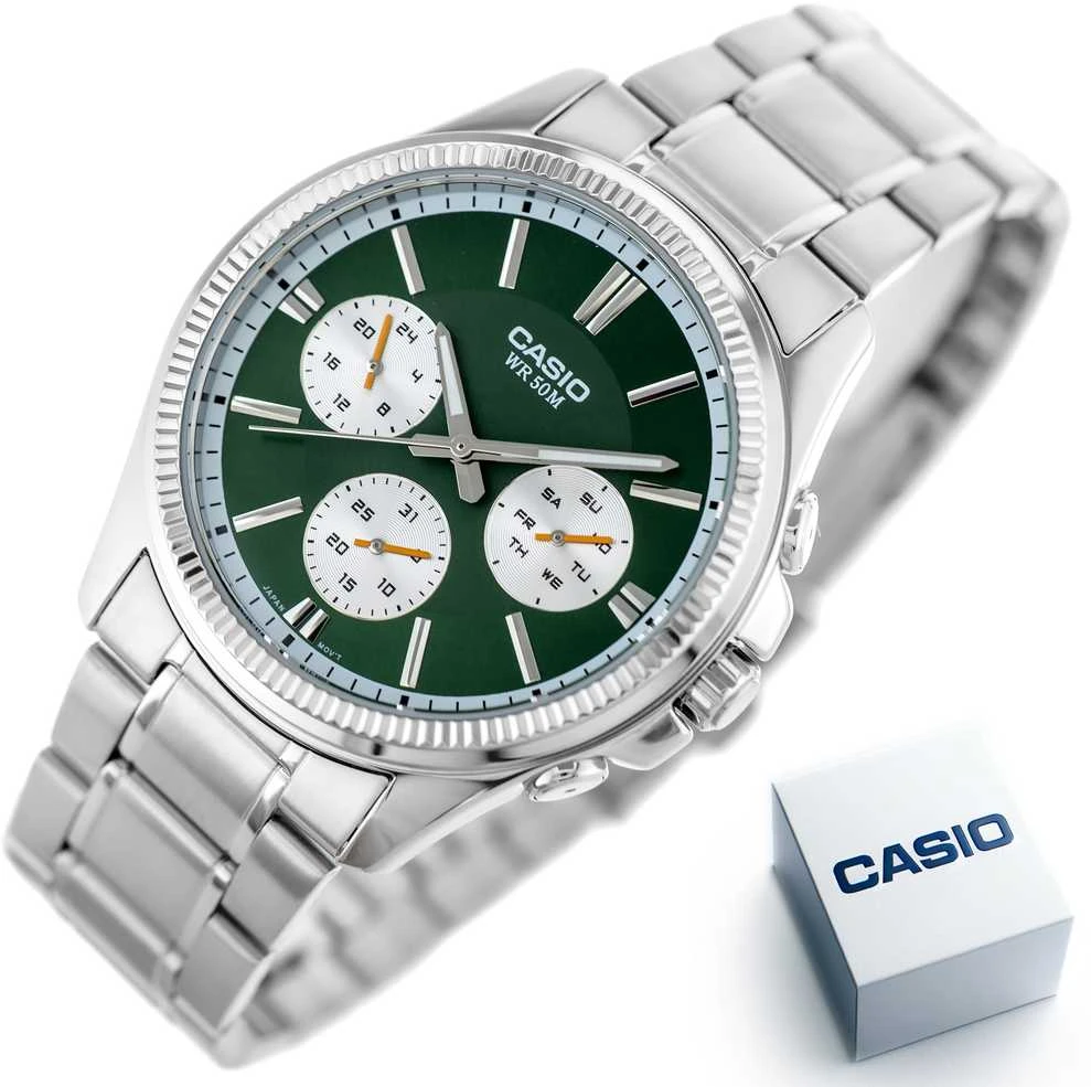Vyriškas laikrodis CASIO MTP-1375D-3AVDF (zd112f) + BOX