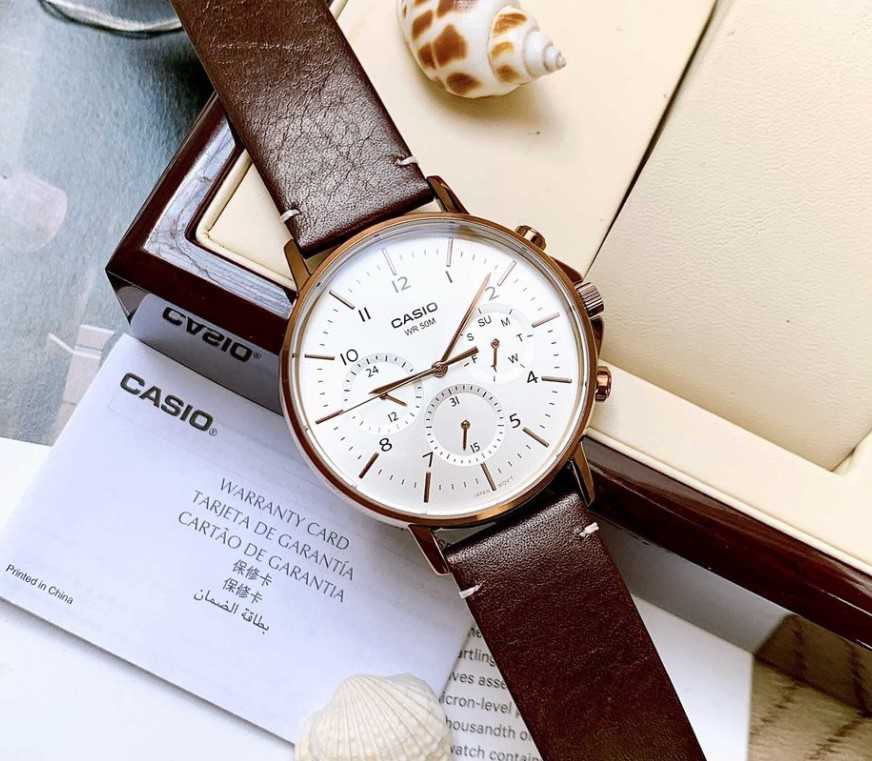 CASIO MTP-E321RL-5A VYRIŠKAS LAIKRODIS (zd190b) + DĖŽUTĖ