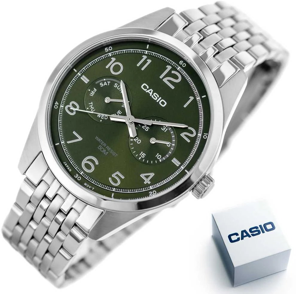CASIO MTP-E340D-3A VYRIŠKAS LAIKRODIS (zd264c) + DĖŽUTĖ