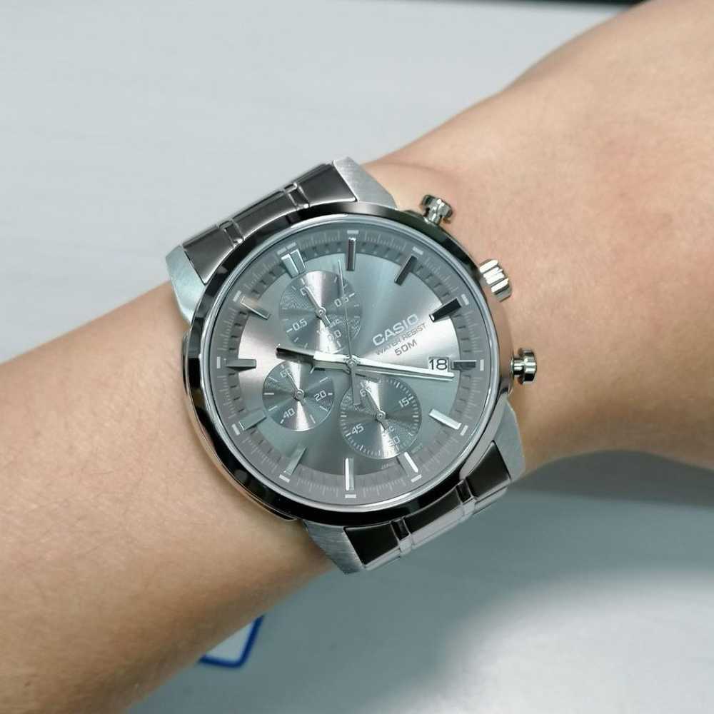 Casio MTP-E510D-8A vyriškas laikrodis + dėžutė
