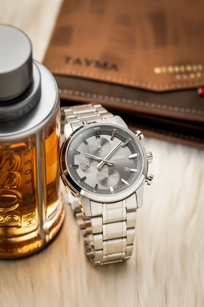 Casio MTP-E510D-8A vyriškas laikrodis + dėžutė