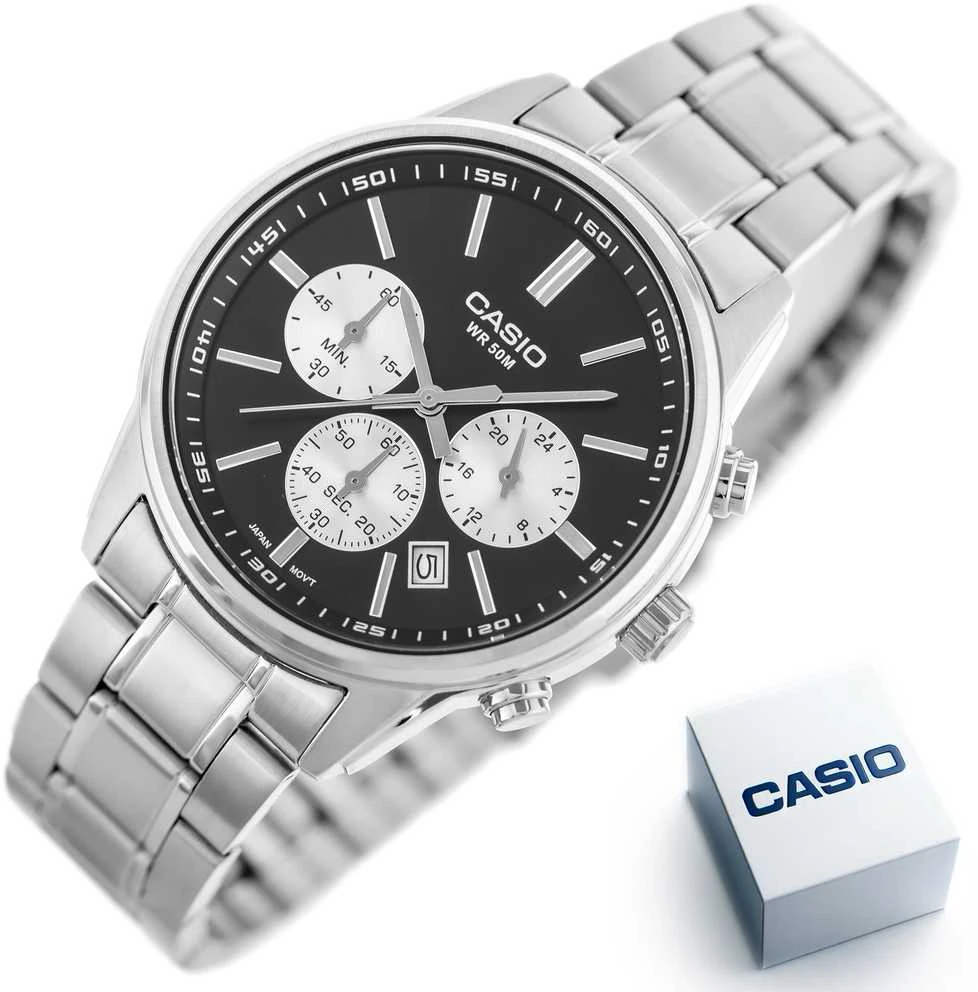 CASIO MTP-E515D-1A VYRIŠKAS LAIKRODIS (zd265a) + DĖŽUTĖ
