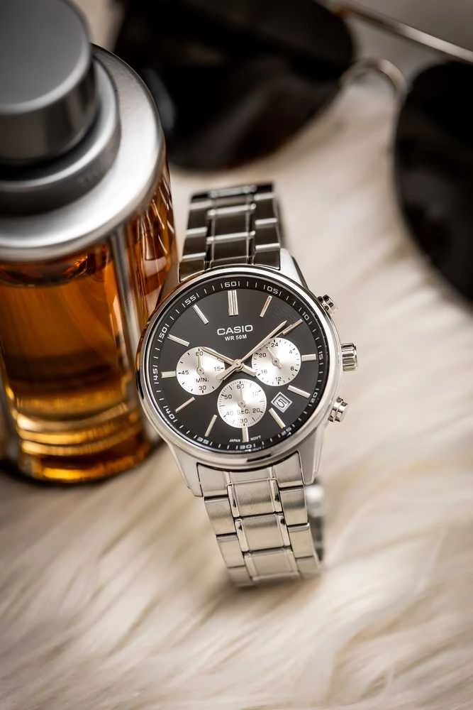 CASIO MTP-E515D-1A VYRIŠKAS LAIKRODIS (zd265a) + DĖŽUTĖ
