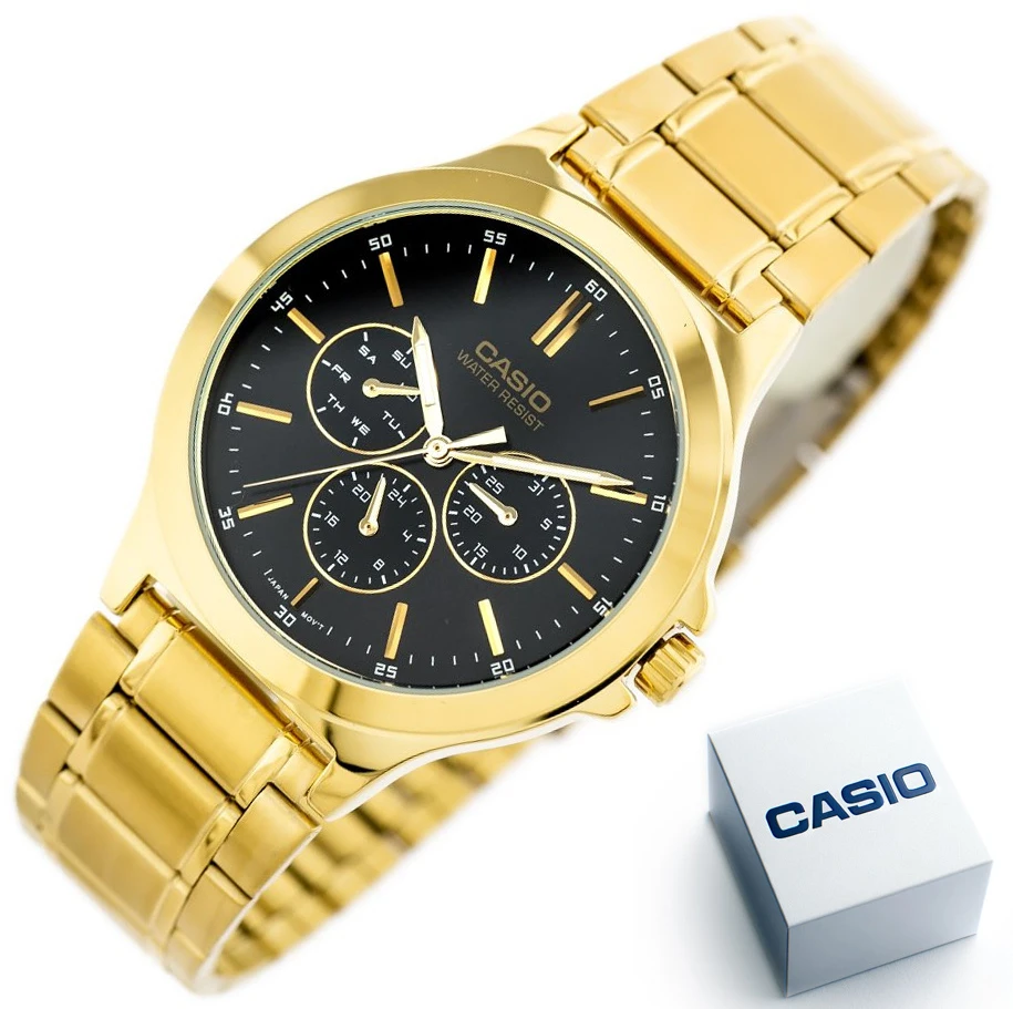 Laikrodis CASIO MTP-V300G 1A MEN'S WATCH (zd091b) + BOX