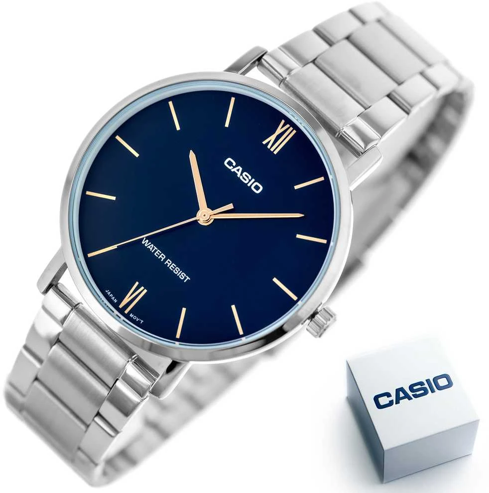 Laikrodis CASIO MTP-VT01D-2B MEN'S WATCH (zd165n) + BOX