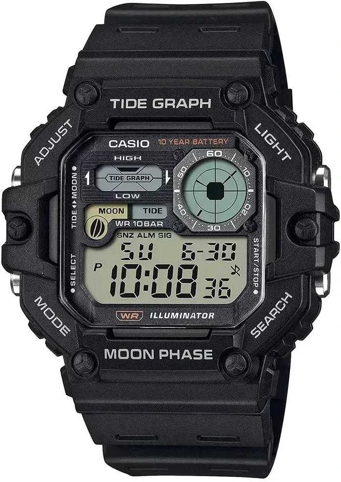 CASIO skaitmeninis Moonphase vyriškas laikrodis WS-1700H-1AV + BOX