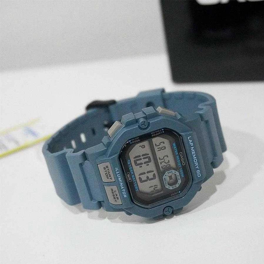 CASIO sportinis vyriškas laikrodis WS-1400H-2A + dėžutė (zd271b)