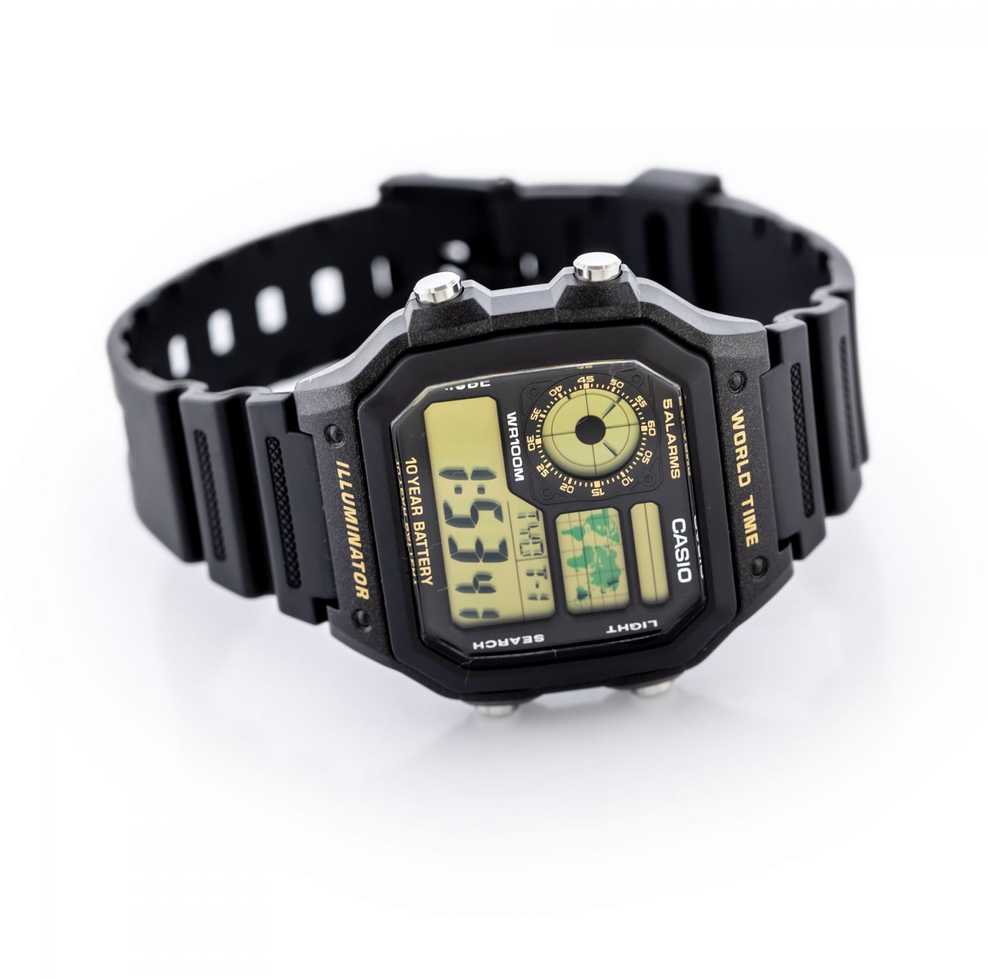 CASIO Sports vyriškas LAIKRODIS AE-1200WH-1B + BOX (zd146c)