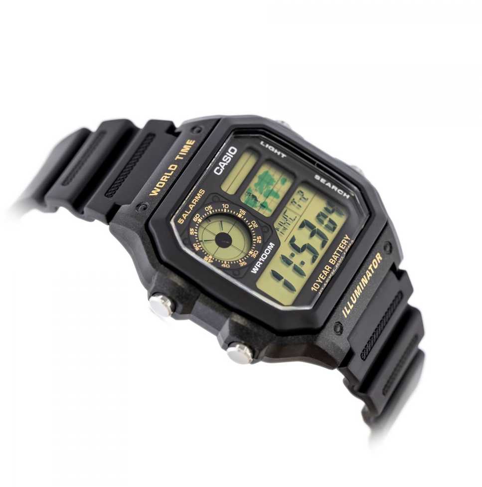CASIO Sports vyriškas LAIKRODIS AE-1200WH-1B + BOX (zd146c)