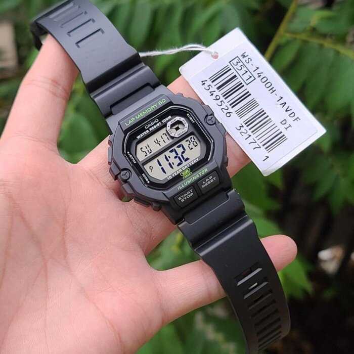 CASIO Sports WS-1400H-1A VYRIŠKAS LAIKRODIS + DĖŽĖ