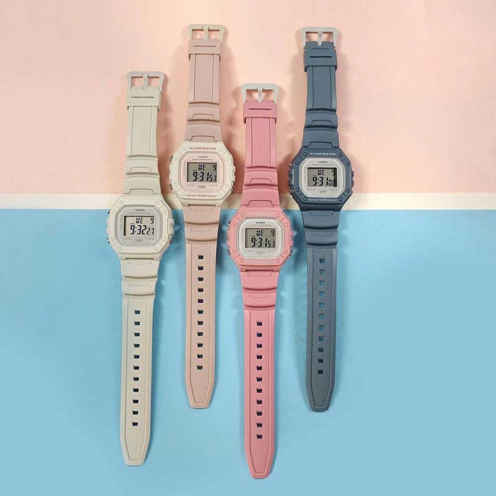 CASIO UNISEX LAIKRODIS W-218HC-4A + DĖŽUTĖ (zd208h)
