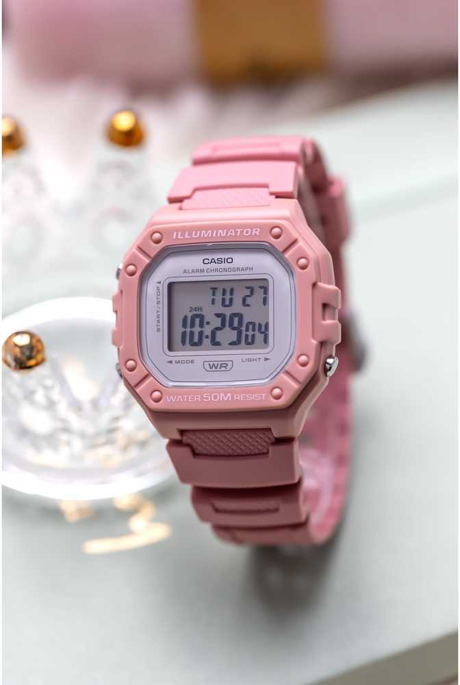 CASIO UNISEX LAIKRODIS W-218HC-4A + DĖŽUTĖ (zd208h)