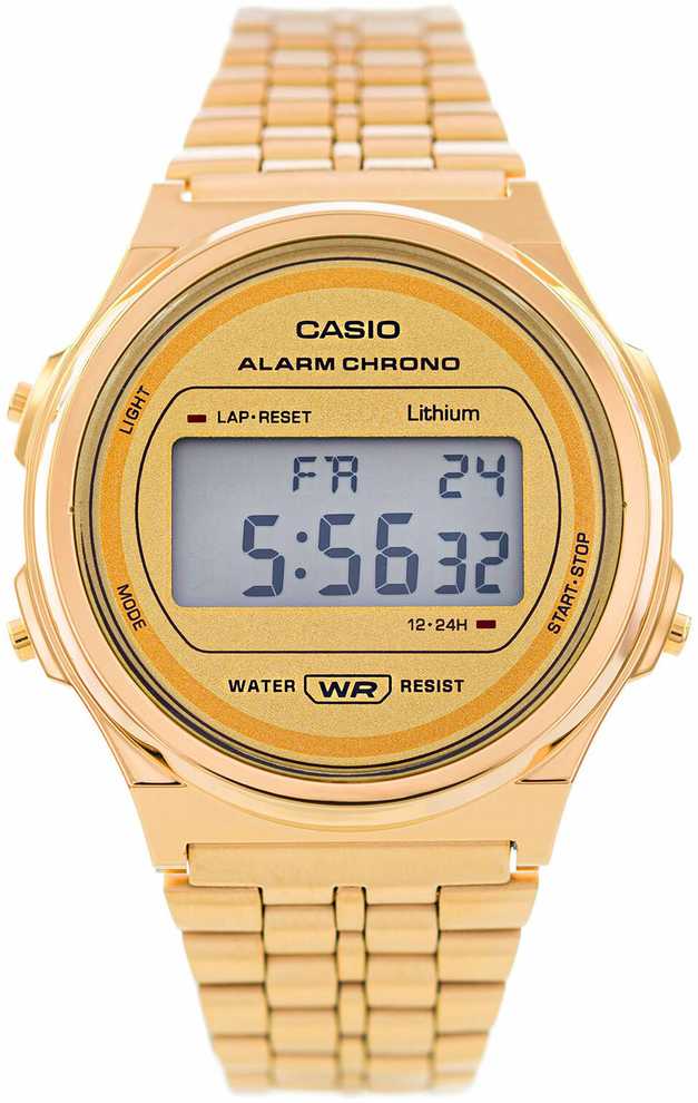 CASIO Vintage Iconic A171WEG-9ADF moteriškas laikrodis + dėžutė