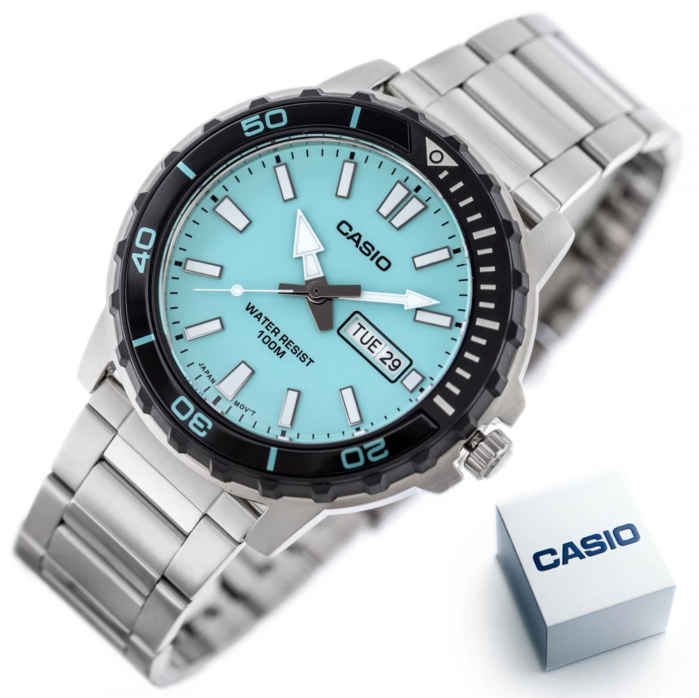 „Casio“ vyriškas laikrodis MTD-125D-2A2 + BOX WR100