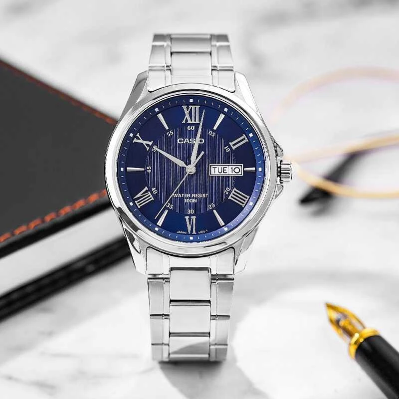 CASIO VYRIŠKAS LAIKRODIS MTP-1384D-2A + DĖŽUTĖ