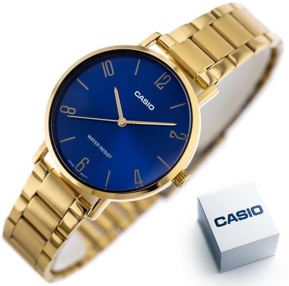 Casio Vyriškas laikrodis MTP-VT01G-2B2 + DĖŽUTĖ
