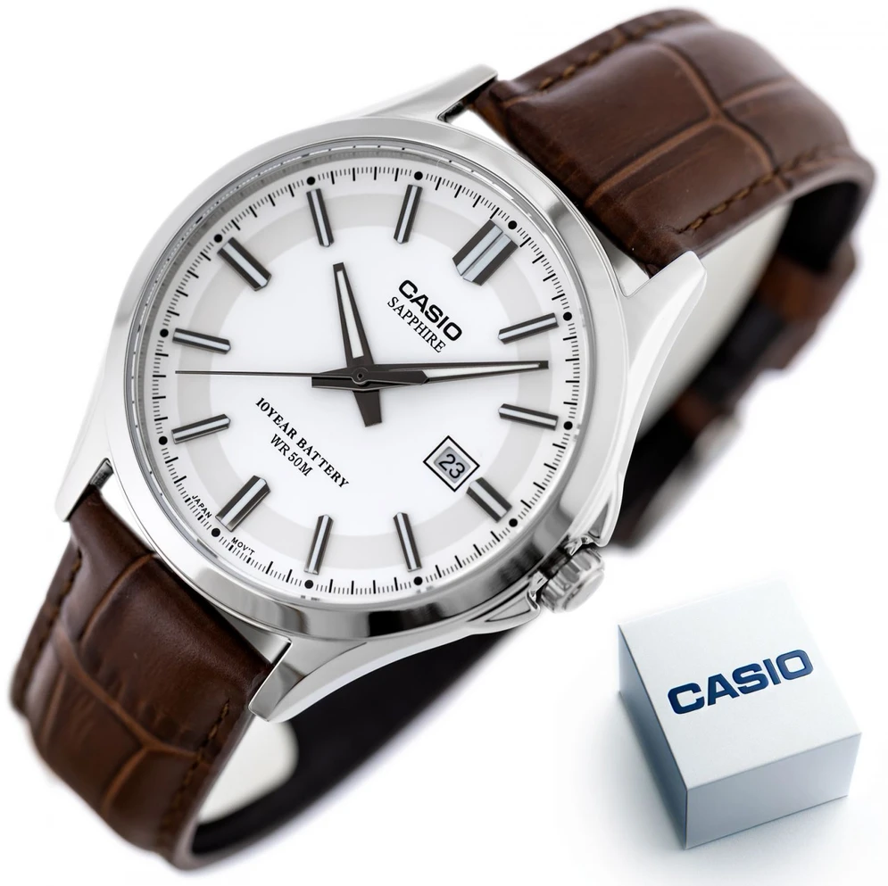 „Casio“ vyriškas laikrodis MTS-100L-7A+ BOX (zd237b) „Sapphire“