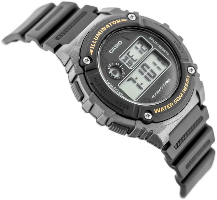 Casio vyriškas laikrodis W-216H-1BVDF + dėžutė