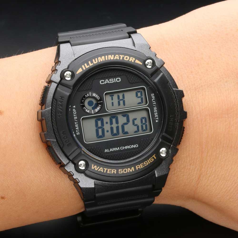 Casio vyriškas laikrodis W-216H-1BVDF + dėžutė