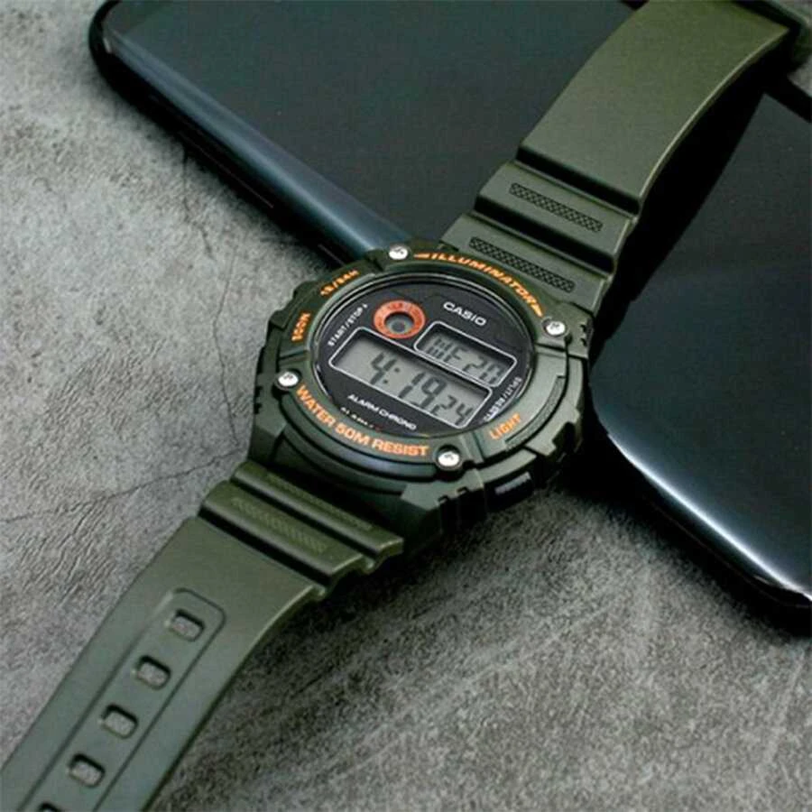 Casio vyriškas laikrodis W-216H-3B + dėžutė