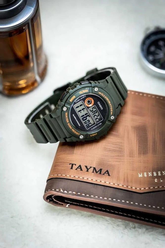Casio vyriškas laikrodis W-216H-3B + dėžutė