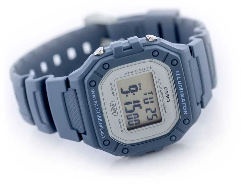 Casio vyriškas laikrodis W-218HC-2AVDF (zd208g) + dėžutė