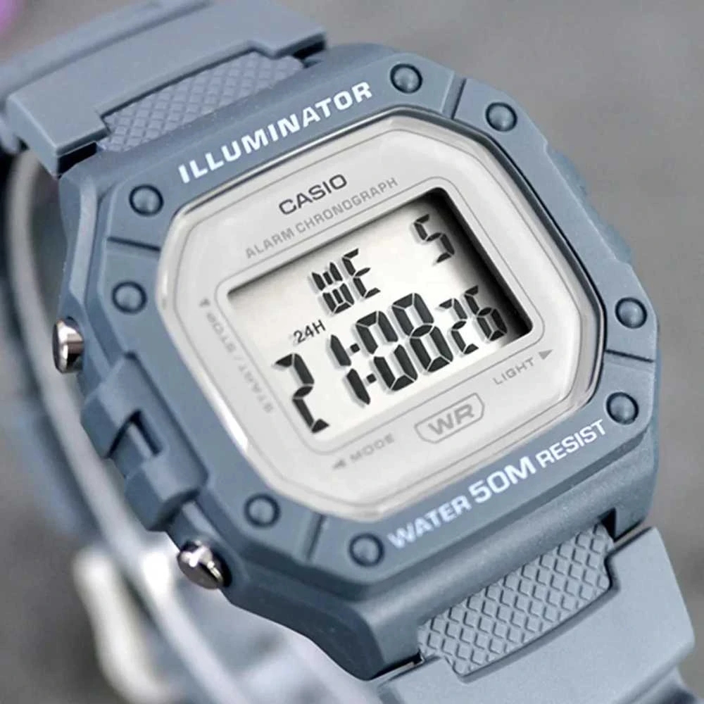 Casio vyriškas laikrodis W-218HC-2AVDF (zd208g) + dėžutė