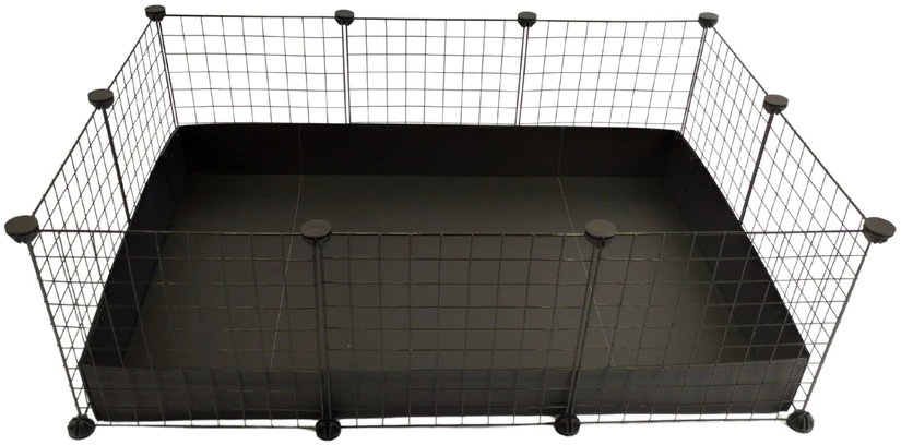 C&C Modular cage 3x2 110x75 cm guinea pig, hedgehog, juodas